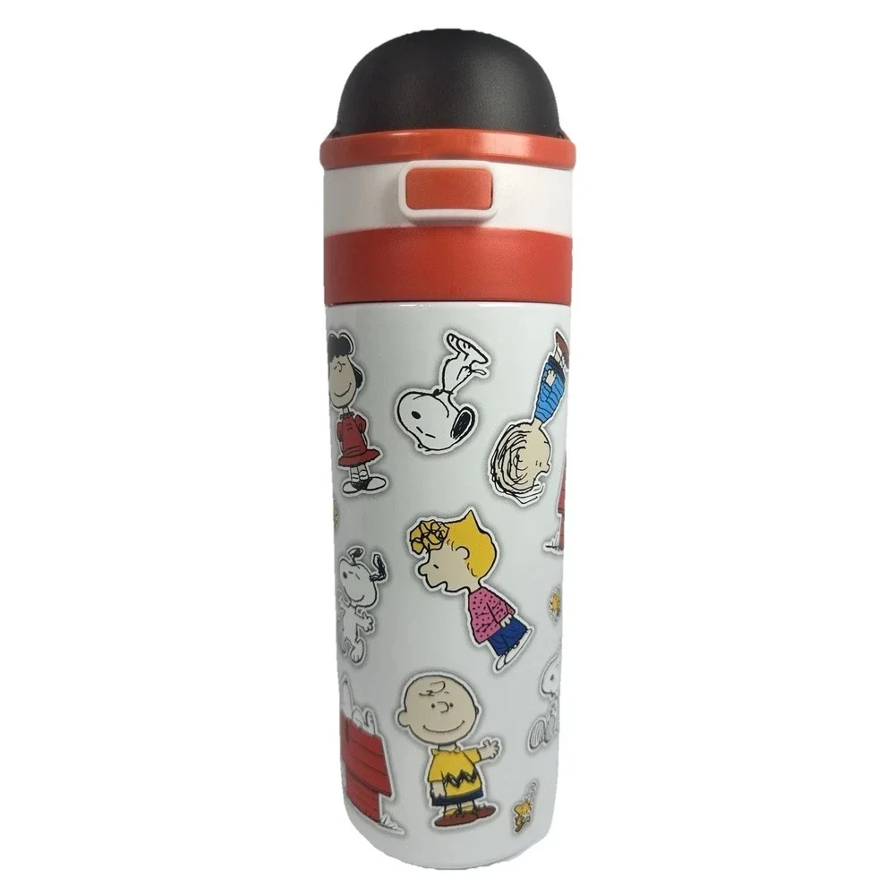 Peanuts Snoopy Charlie Brown Stainless Steel Travel Tumbler Flip Lid
